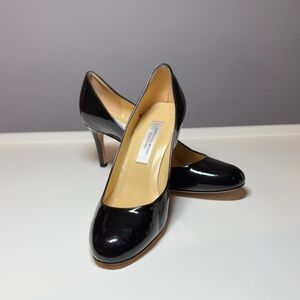 Saks Fifth Avenue Black Label Glossy Black Heels